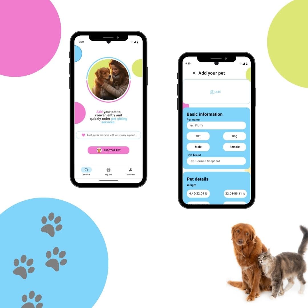 Mobile experience that matches pet owners with trusted pet sitters